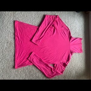 Hot pink turtleneck